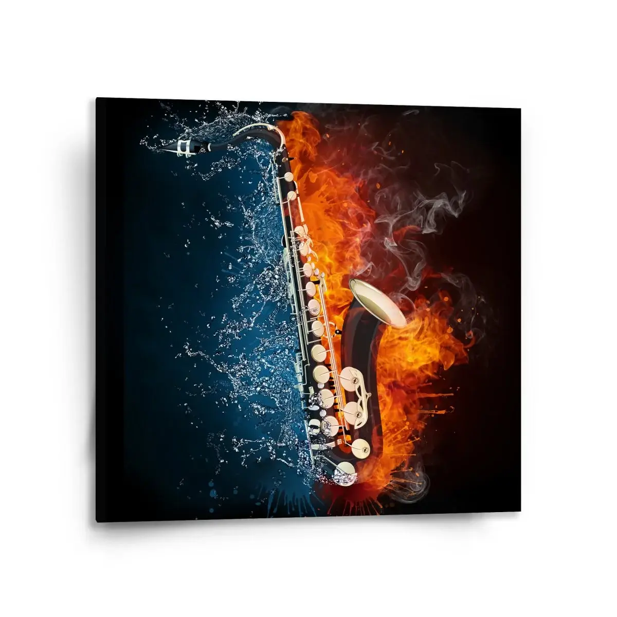 Obraz Ohnivý saxofon - 110x110 cm