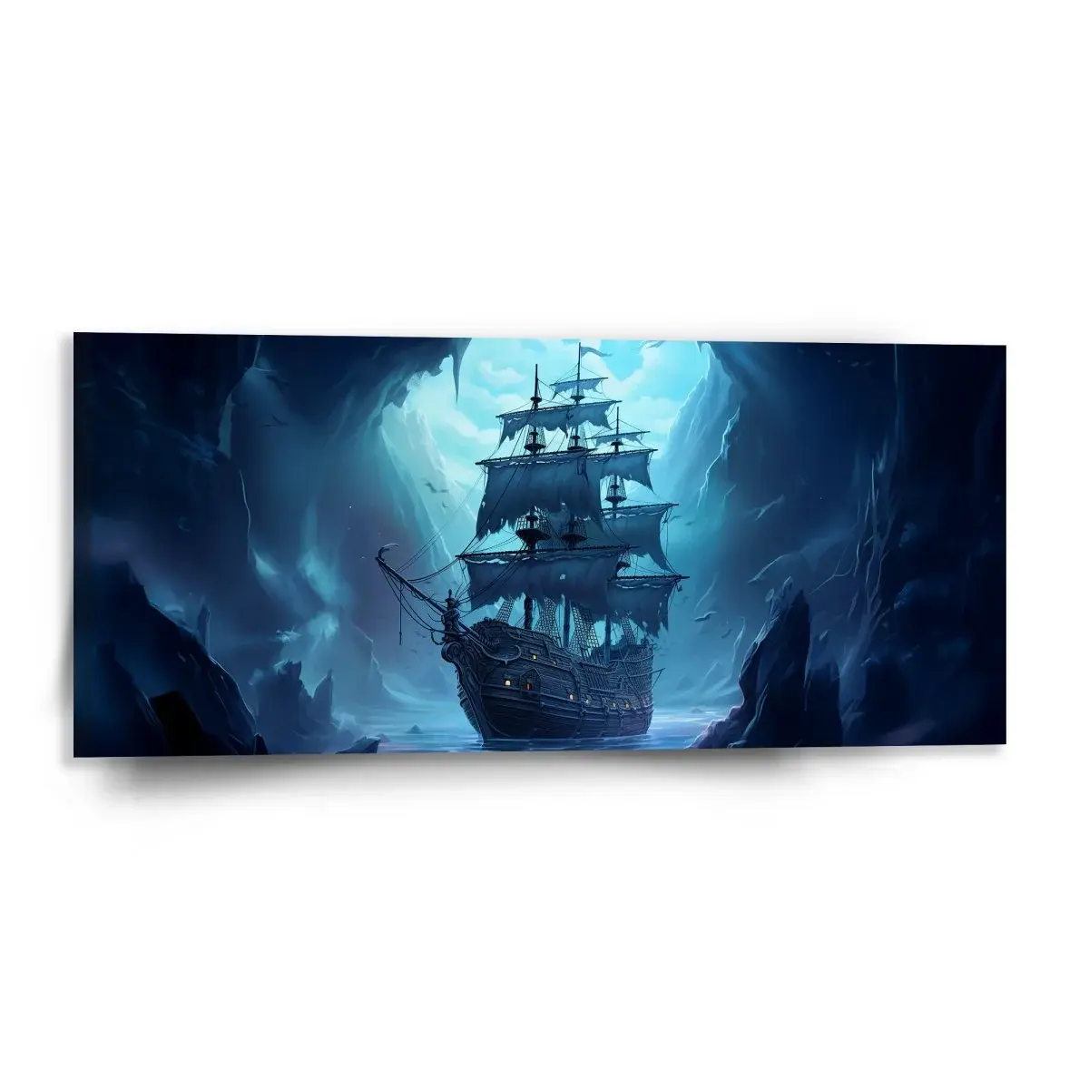 Obraz Plachetnice v průrvě - 110x50 cm