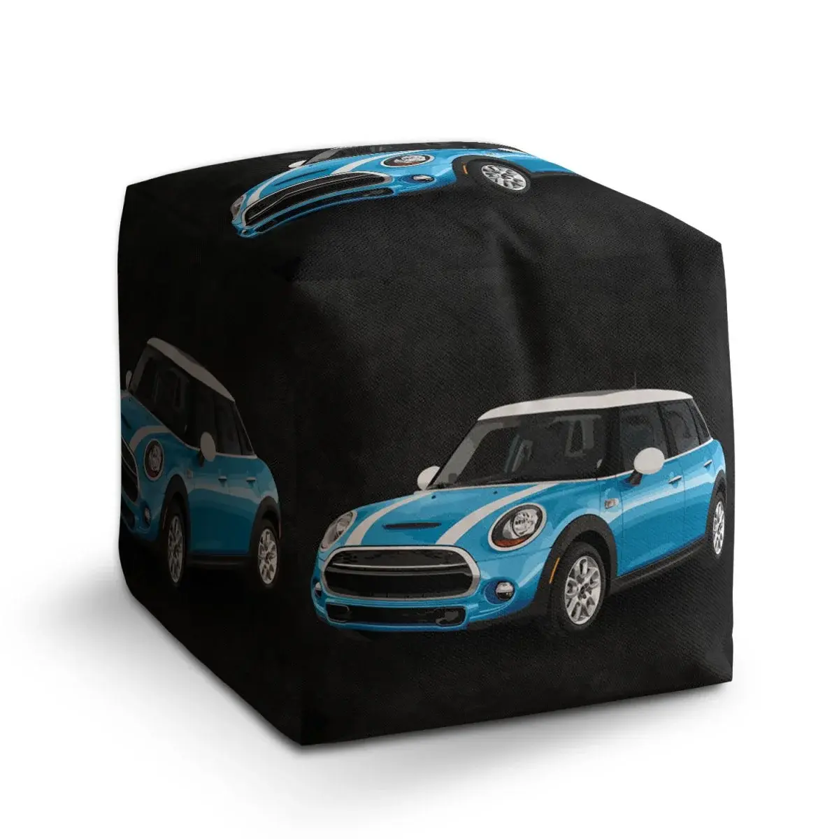 Taburet Cube Mini sedan Černé pozadí - 40x40x40 cm
