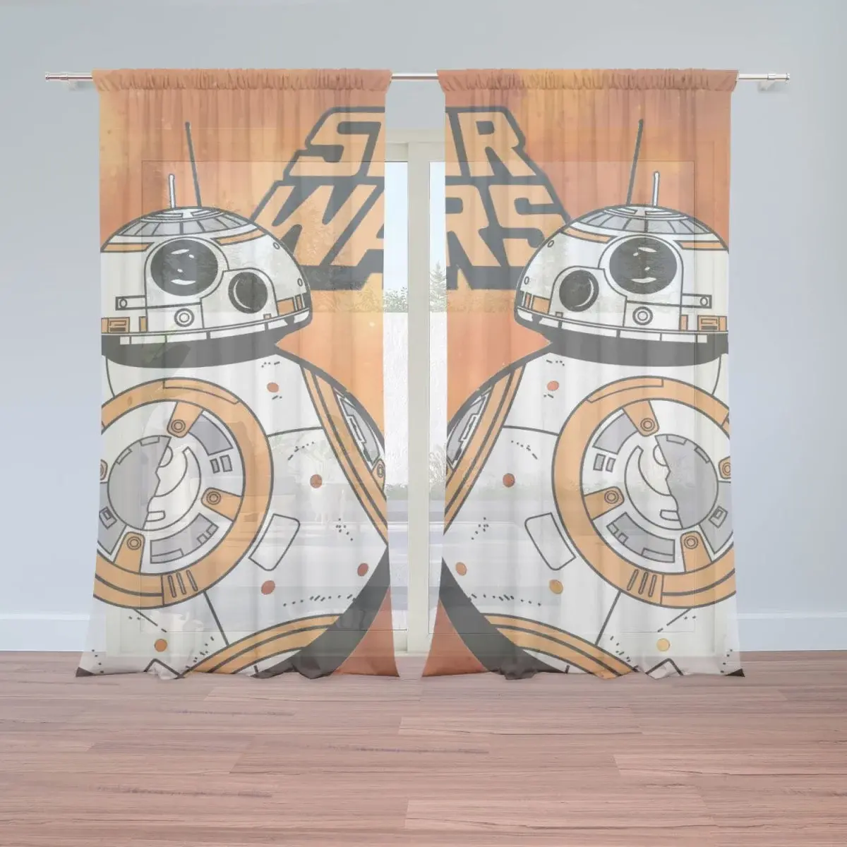 Záclony Star Wars Ohnivé pozadí: 2ks 150x250cm