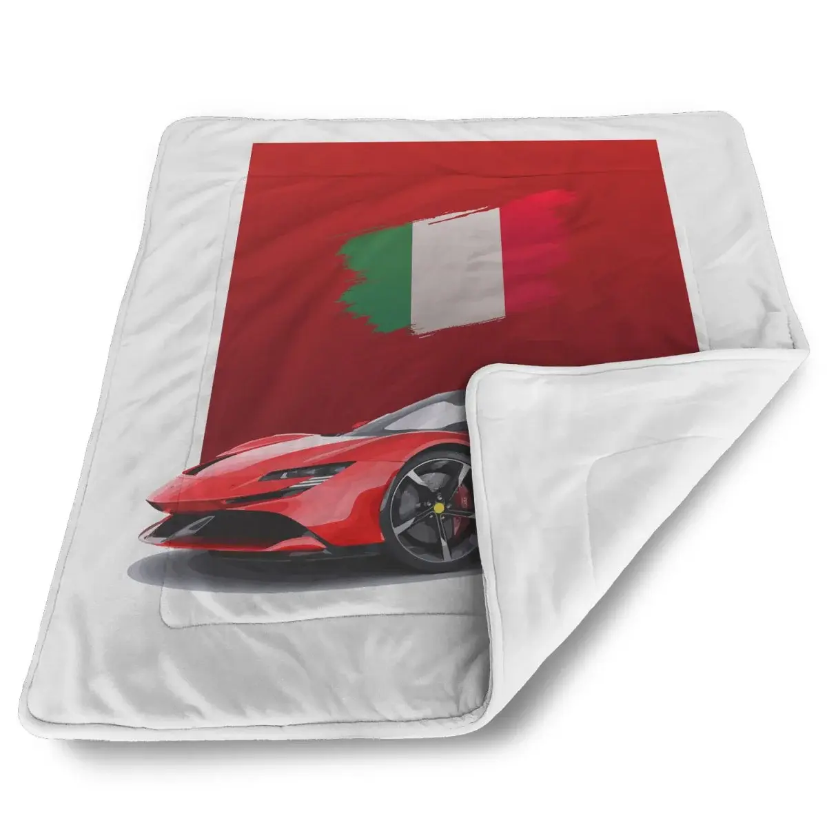 Deka pro miminko Ferrari Italská vlajka na červeném bloku -