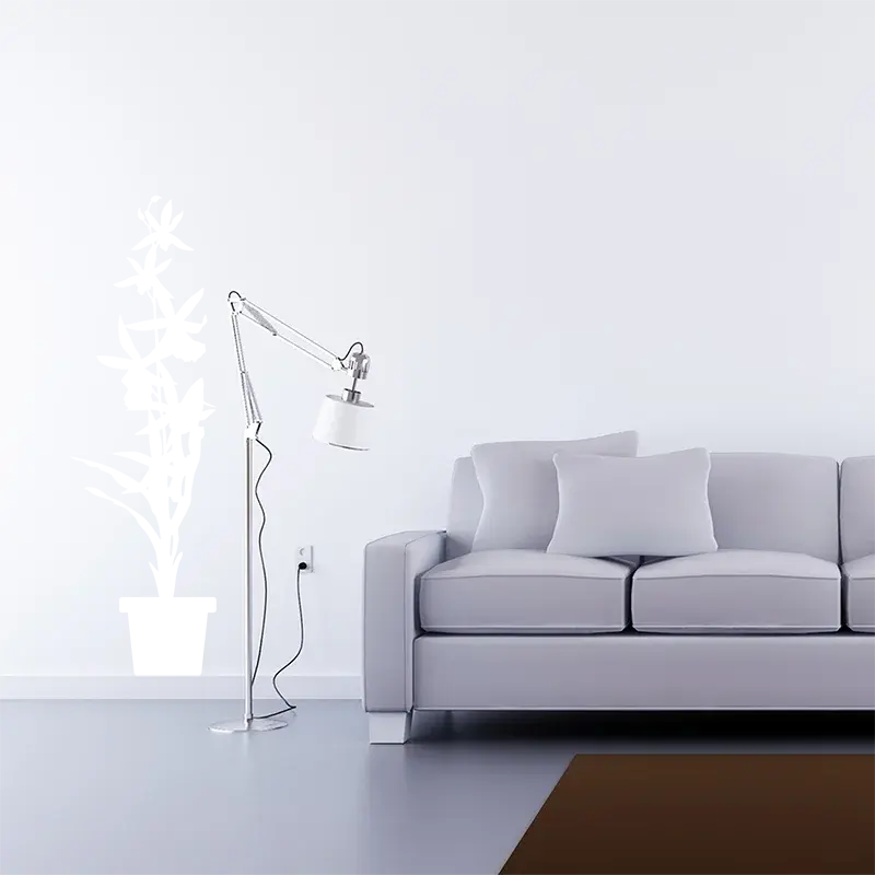 Samolepka na zeď: Květina - 37x120 cm