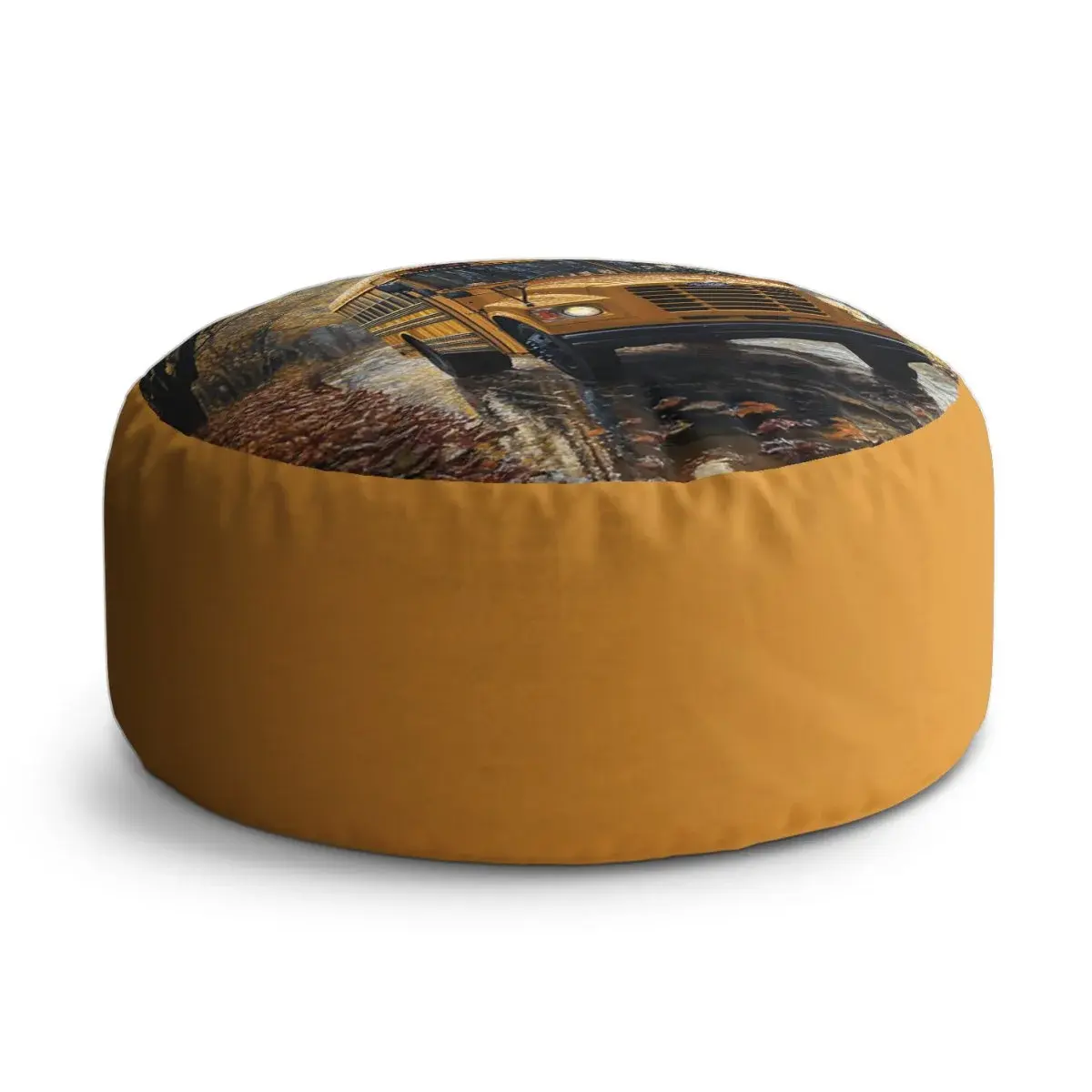 Taburet Circle Žlutý školní autobus: 38x48 cm