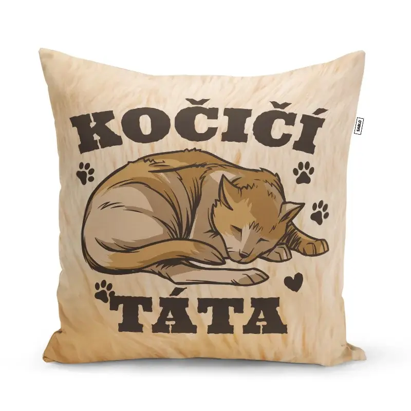 Polštář Kočičí táta: 40x40 cm