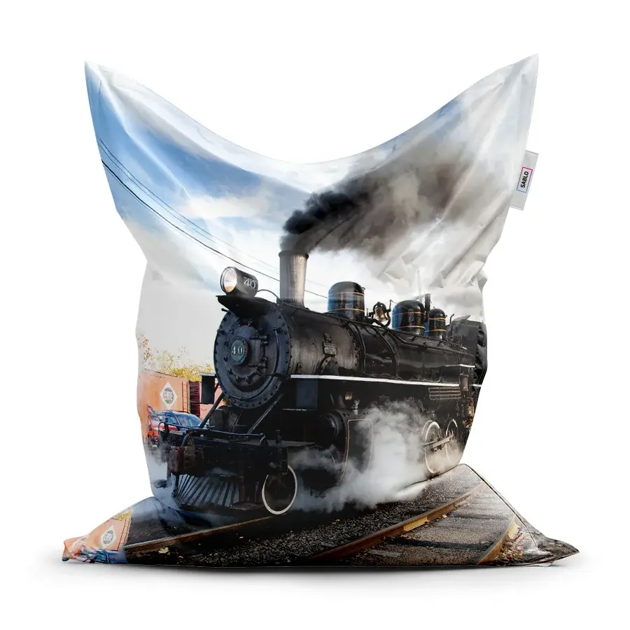 Sedací vak Classic Parní lokomotiva - 150x100 cm