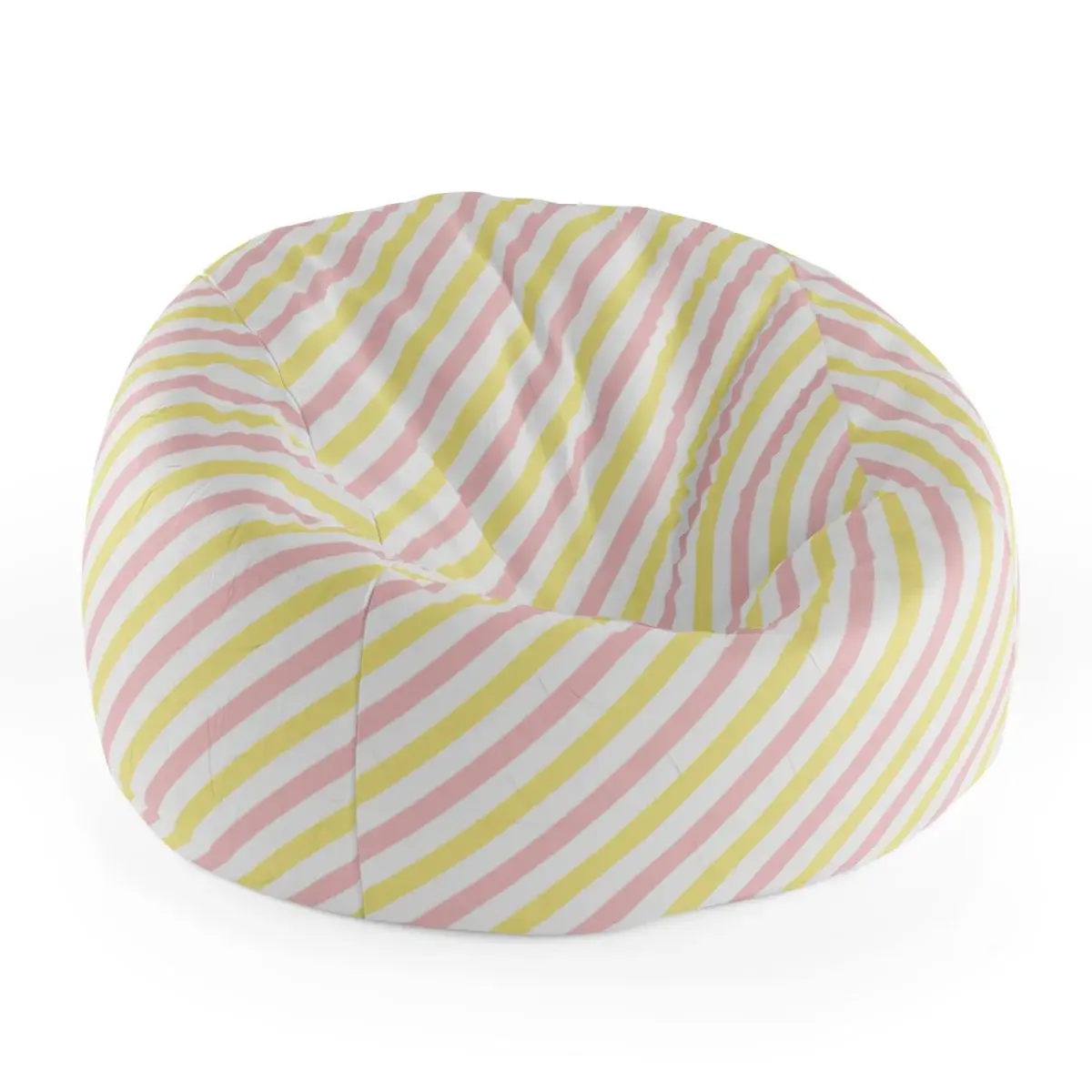 Sedací vak Cocoon Růžové a žluté pruhy - 75 x 45 x 35 cm