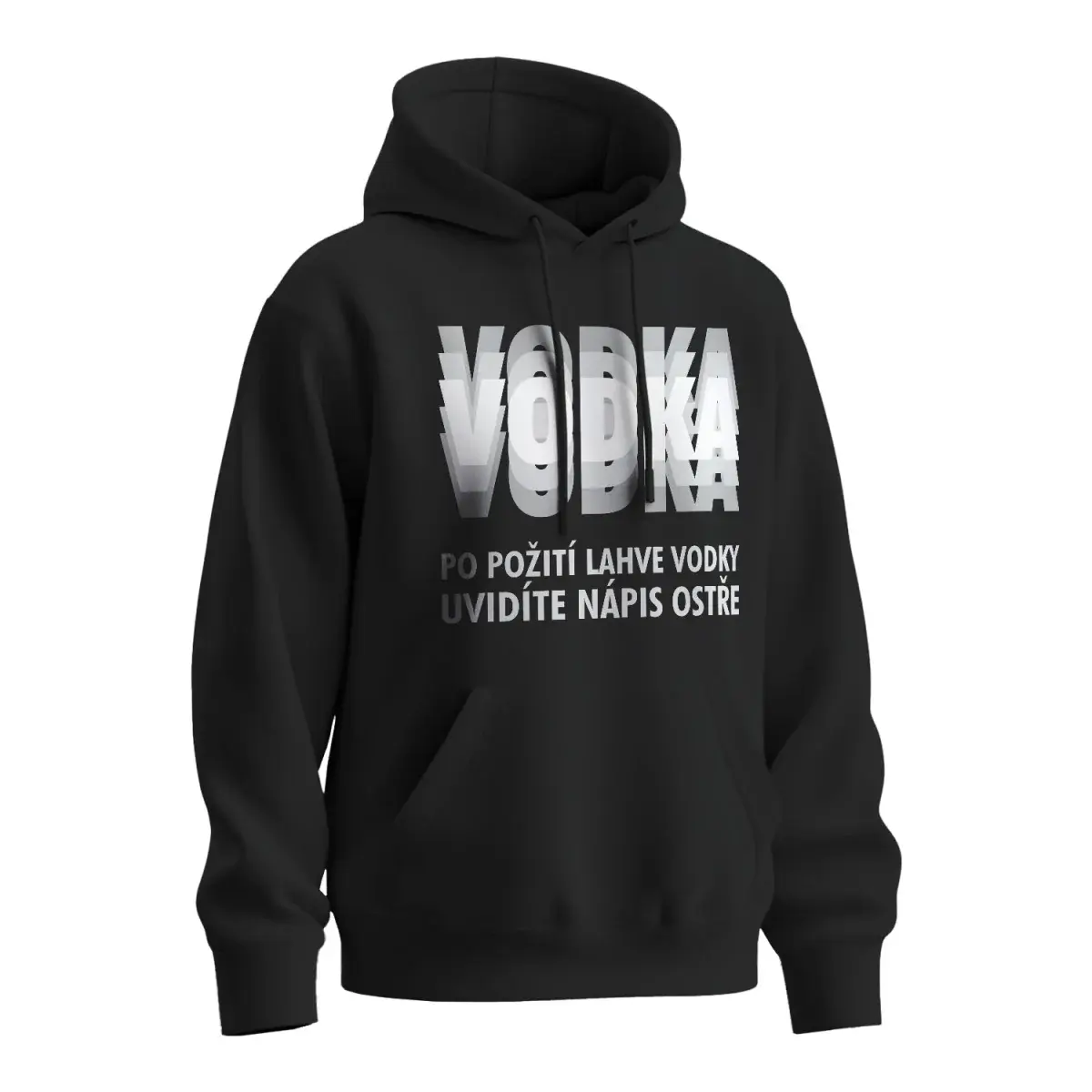 Mikina s potiskem Vodka - černá 4XL