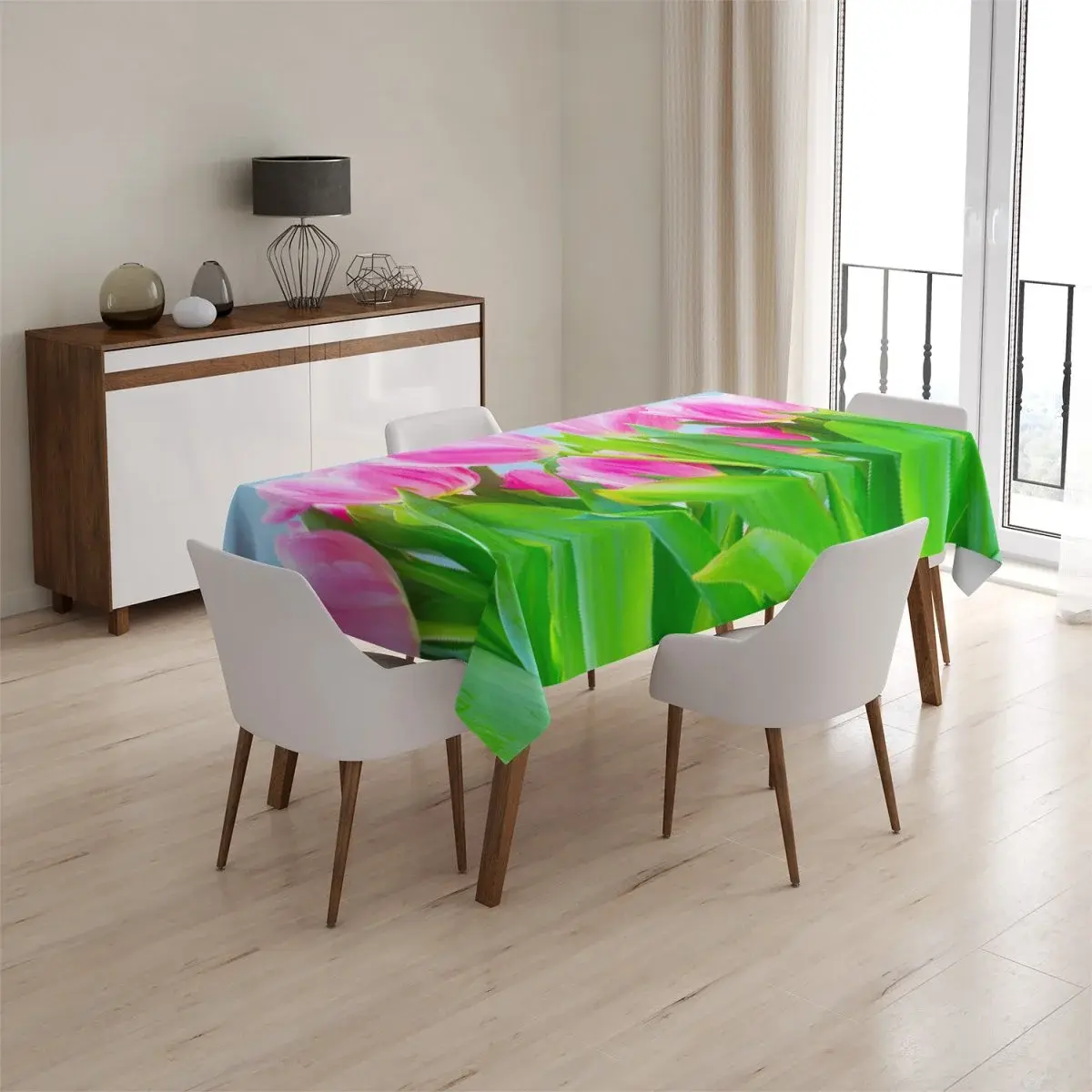 Ubrus Růžové tulipány - 90x90 cm