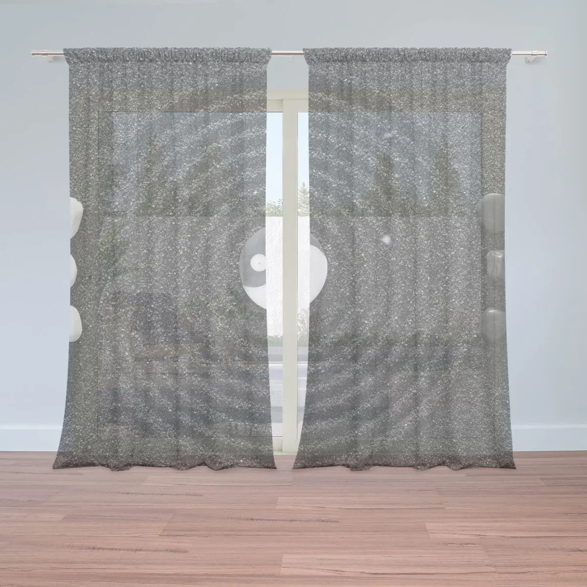 Záclony Jin a jang: 2ks 150x250cm