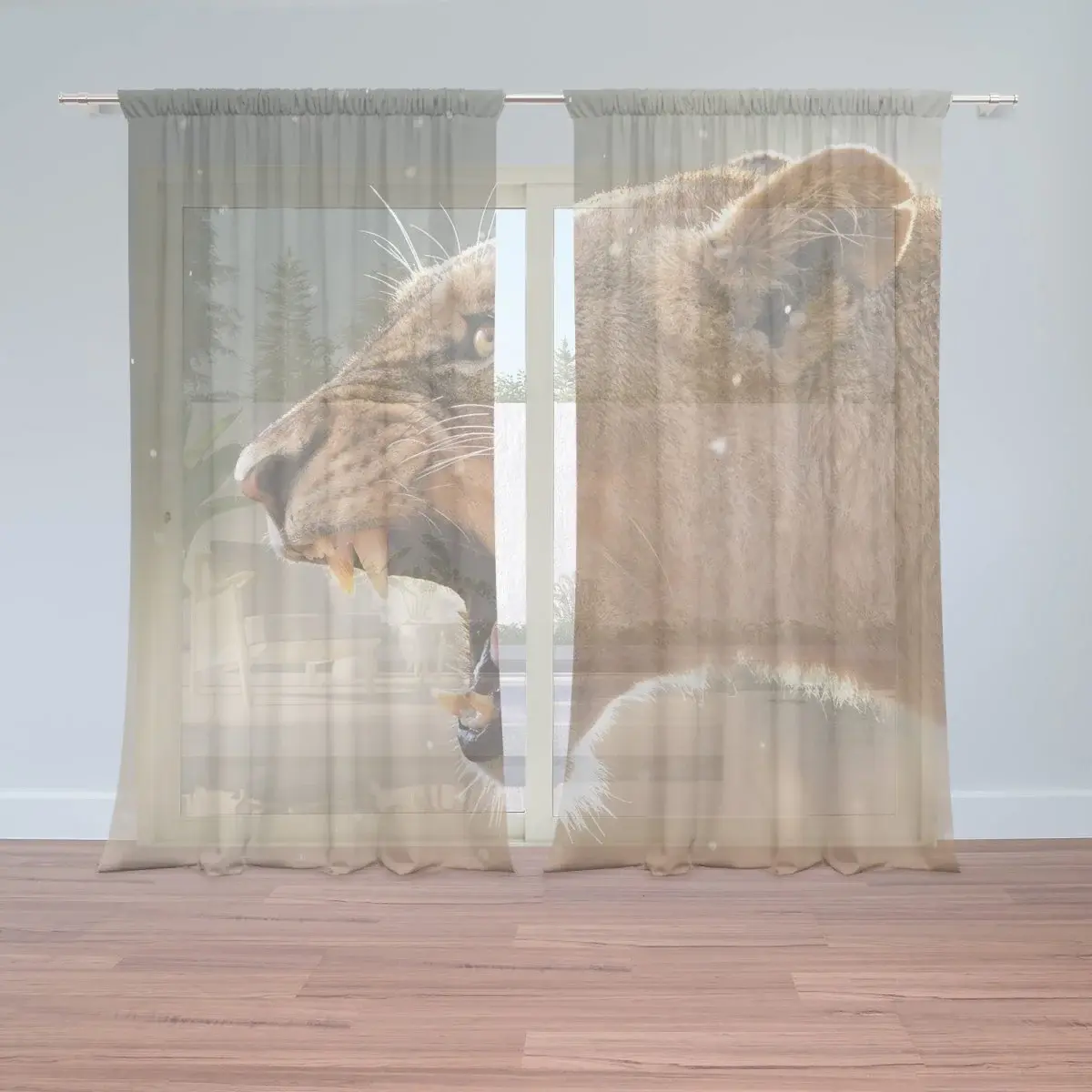 Záclony Rozzuřená lvice: 2ks 150x250cm