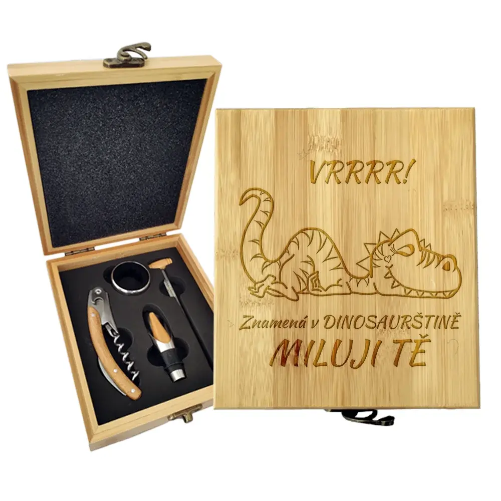 Dárková sada na víno Dinosaurus: 147×168×49 mm