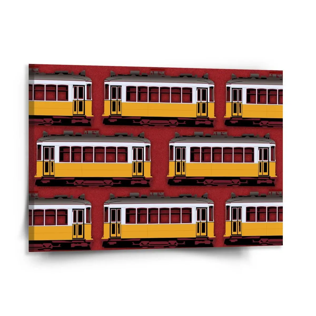 Obraz Lisabonské historické tramvaje Červený Pattern - 150x110 cm