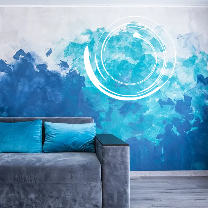 Samolepka na zeď: Zakulacenina - 120x120 cm