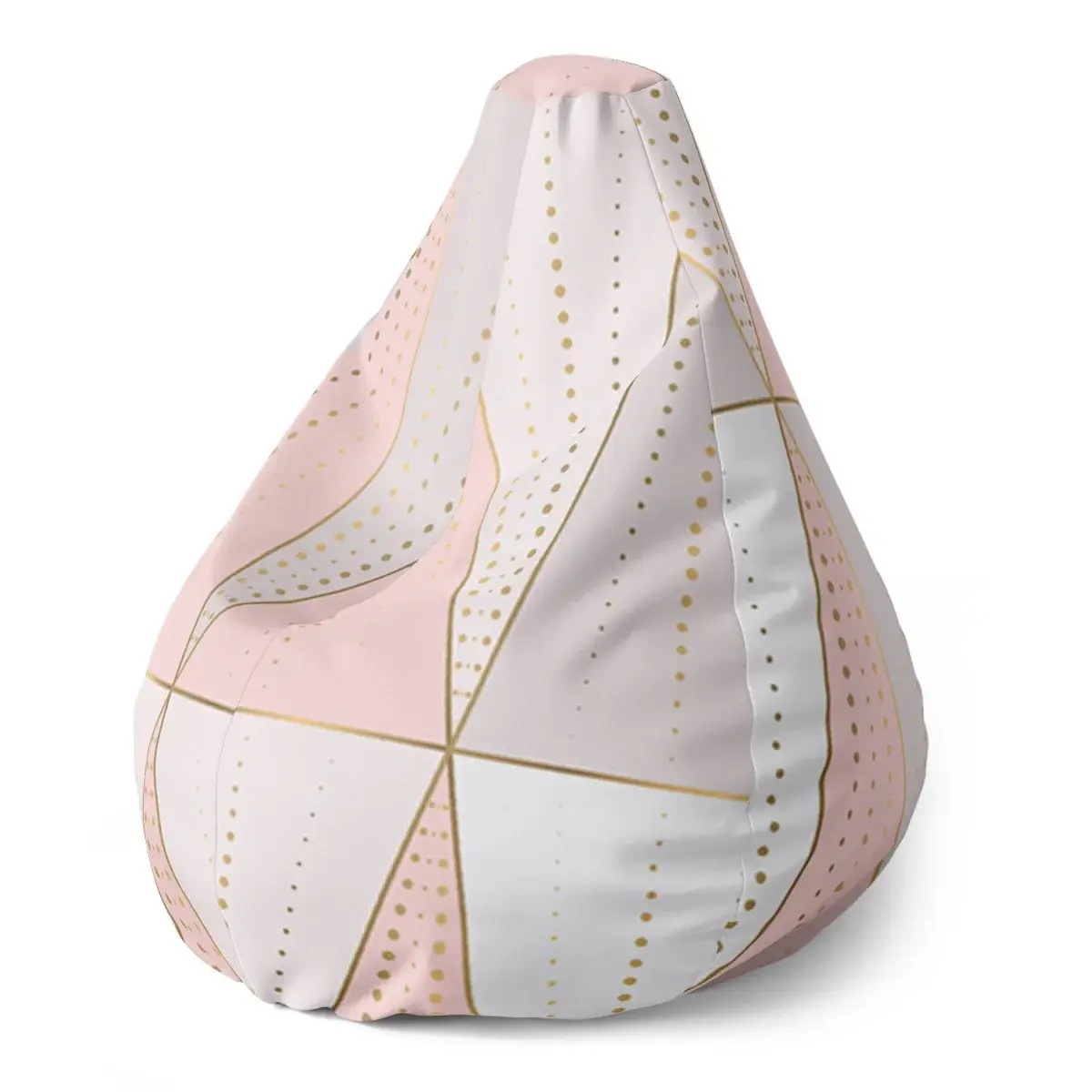 Sedací vak Pear Růžovošedé jehlany - 70 x 95 x 15 cm