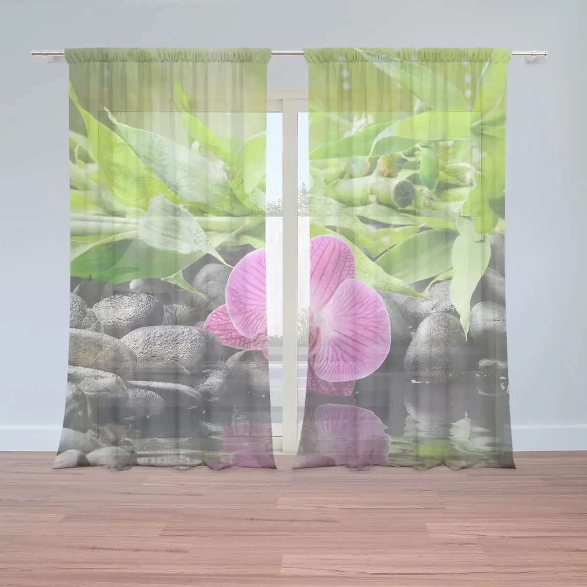Záclony Růžová orchidej: 2ks 150x250cm
