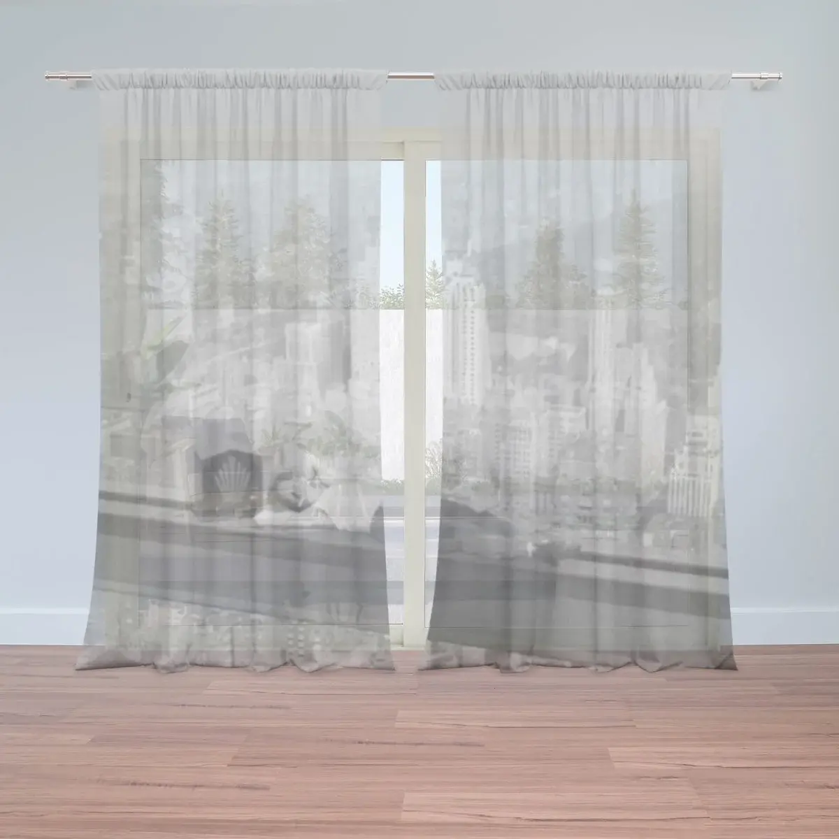 Záclony Zedník na traverze: 2ks 150x250cm