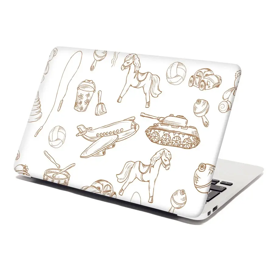Samolepka na notebook Dětská doprava - 38x26 cm