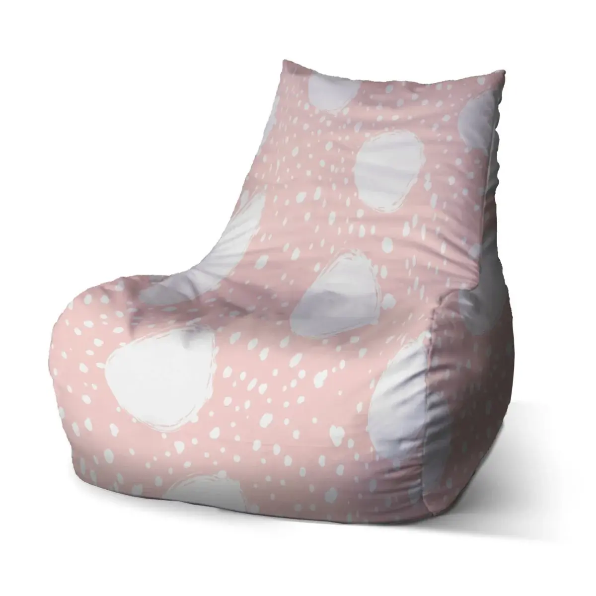 Sedací vak Bean Bílé fleky - 100 x 90 x 45 cm