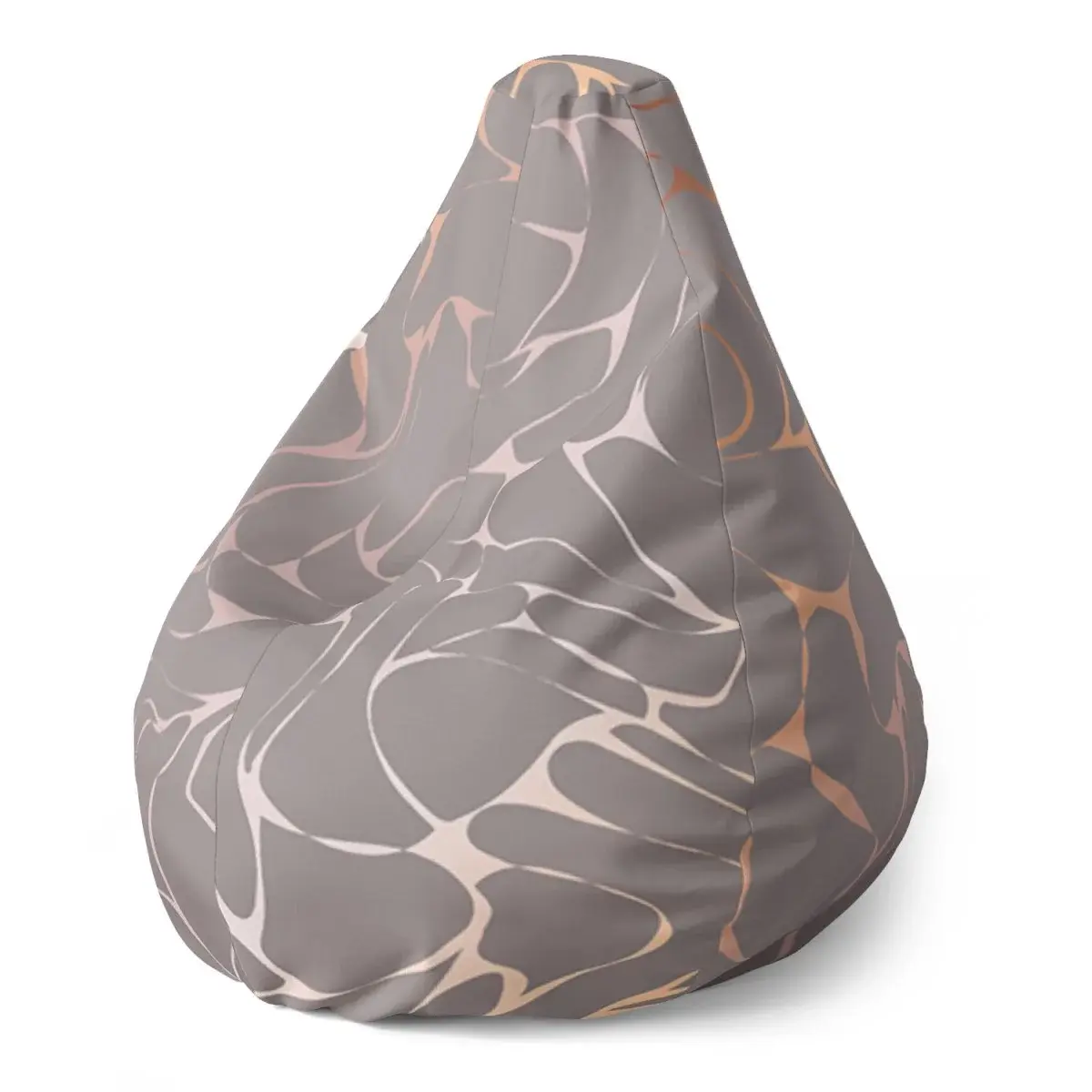 Sedací vak Pear Béžové vzorce - 140 x 100 x 25 cm