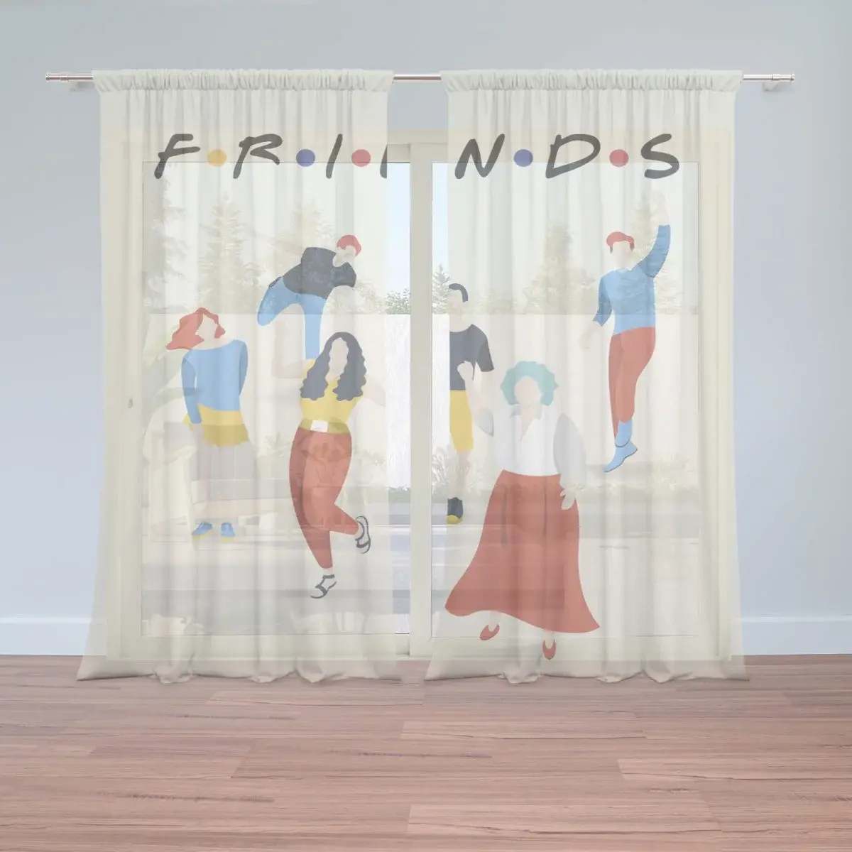 Záclony Seriál přátelé FRIENDS Postavy: 2ks 150x250cm
