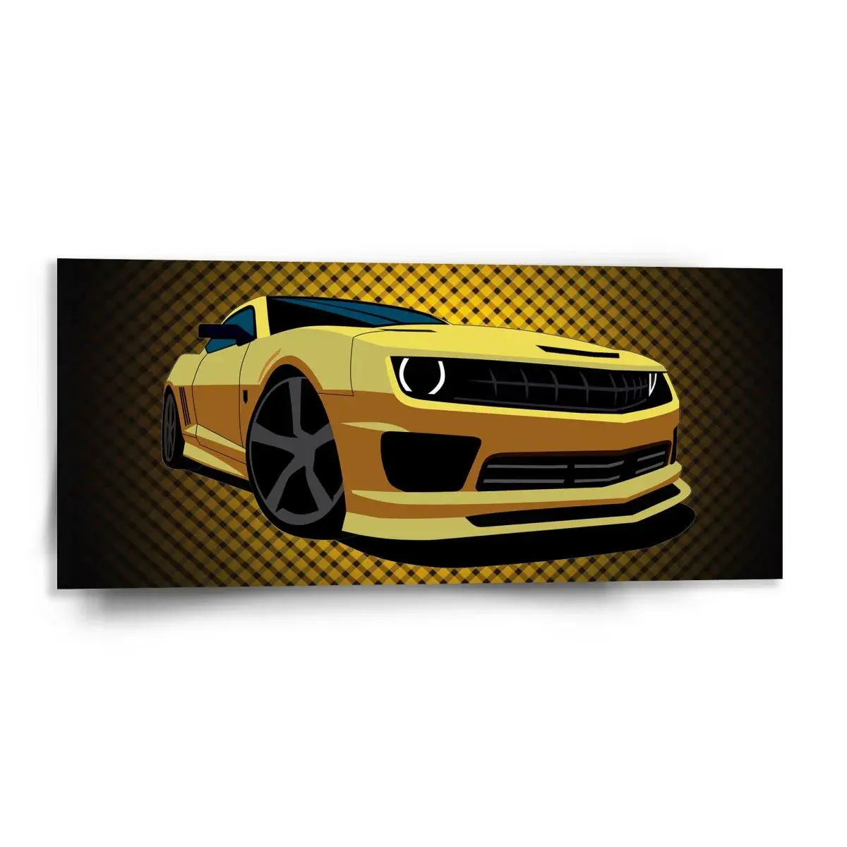 Obraz Chevrolet Camaro Žlutá mřížka - 110x50 cm