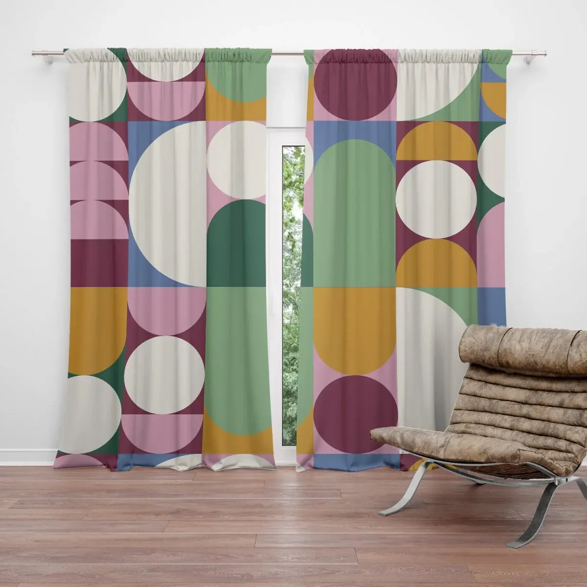 Závěs Barevná rovnováha: 2ks 140x250cm