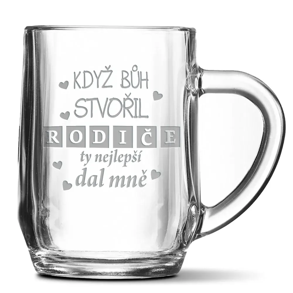 Půllitr Když Bůh stvořil rodiče: 0,5