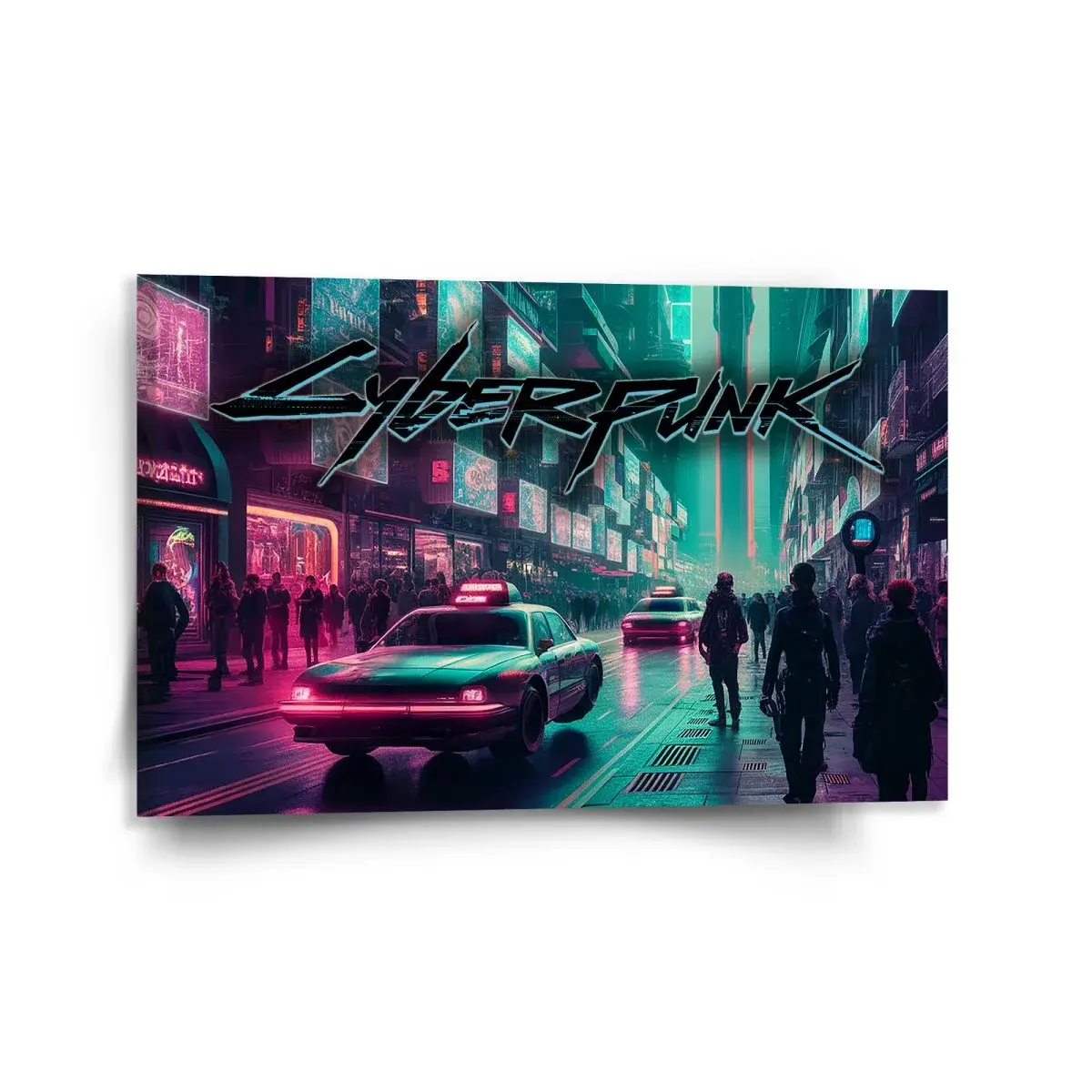 Obraz Cyberpunk 2077 Město - 120x80 cm