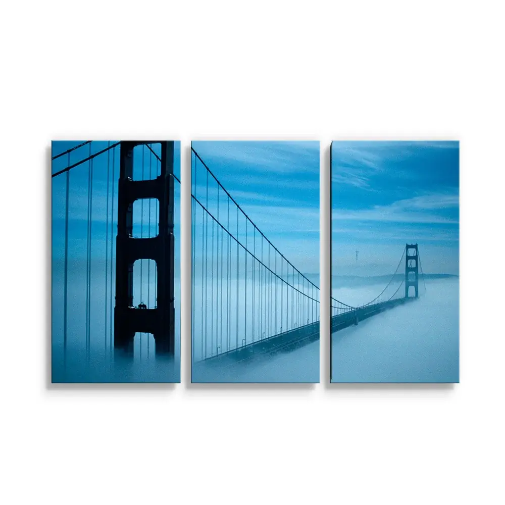 Obraz - 3-dílný Golden Gate 3 - 120x80 cm