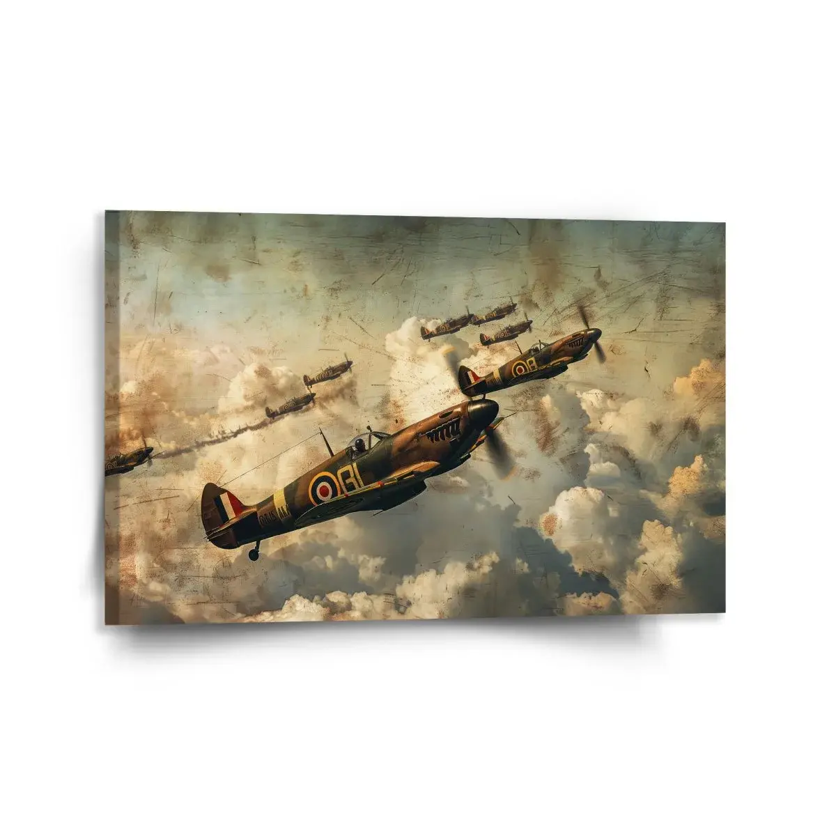 Obraz Stíhačky Spitfire v letecké bitvě - 120x80 cm