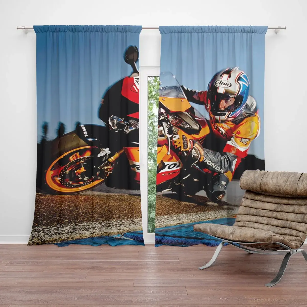 Závěs Motorkář 2: 2ks 140x250cm