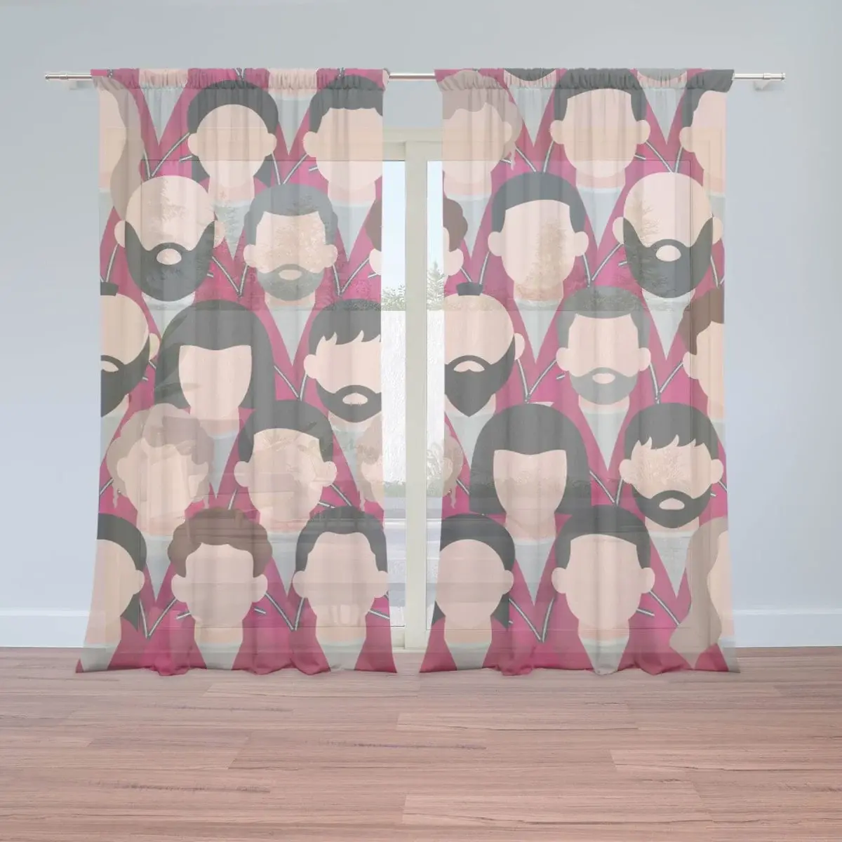 Záclony Money heist Anonymní tváře: 2ks 150x250cm