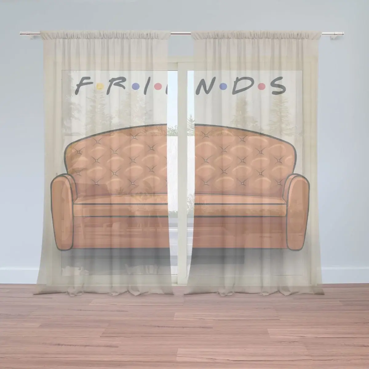 Záclony Seriál přátelé FRIENDS Gauč: 2ks 150x250cm