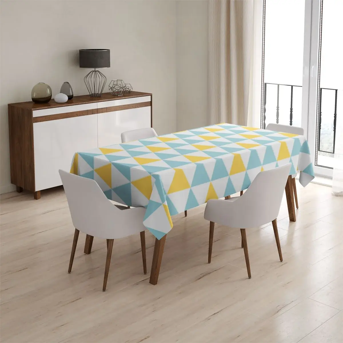 Ubrus Dvoubarevné trojúhelníky - 130x170 cm