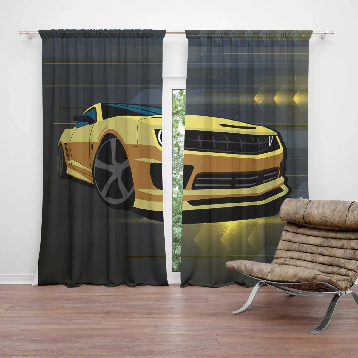 Závěs Chevrolet Camaro Pruhy: 2ks 140x250cm