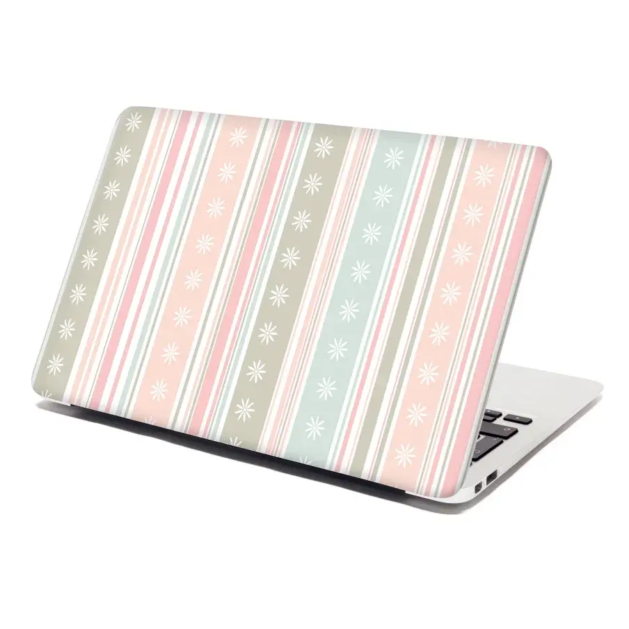 Samolepka na notebook Pruhy a tečky - 38x26 cm