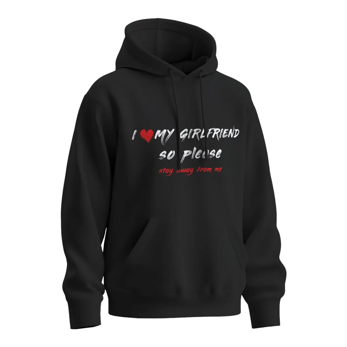 Mikina s potiskem I love my girlfriend - černá 2XL