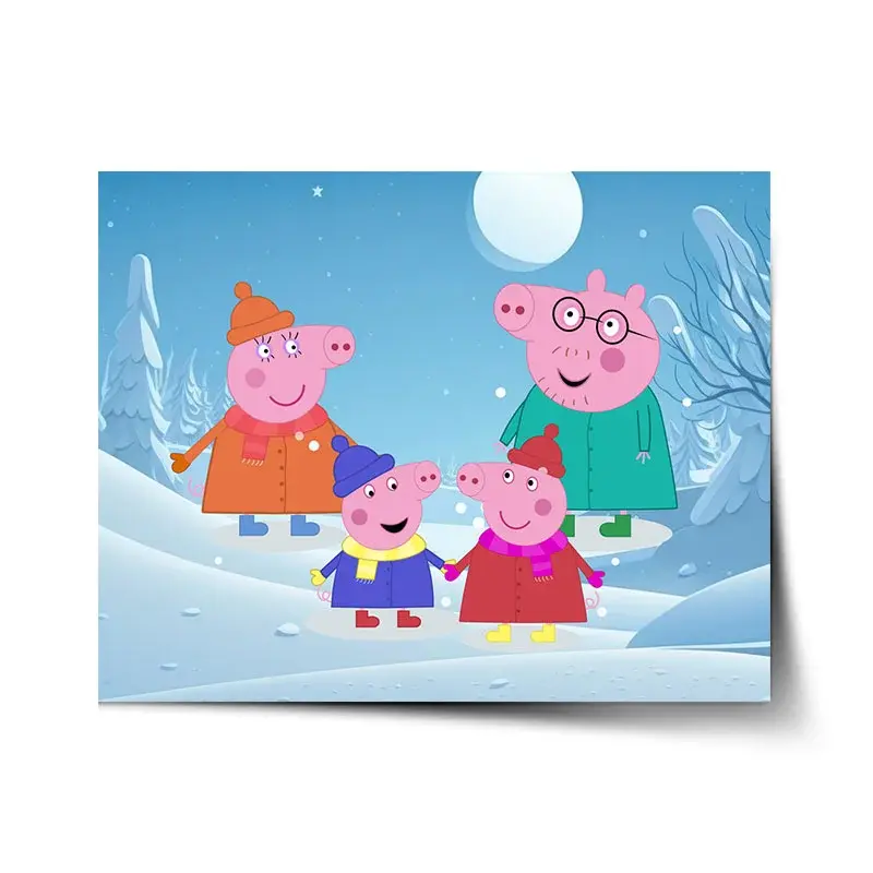 Plakát Prasátko Pepina Rodina - 90x60 cm