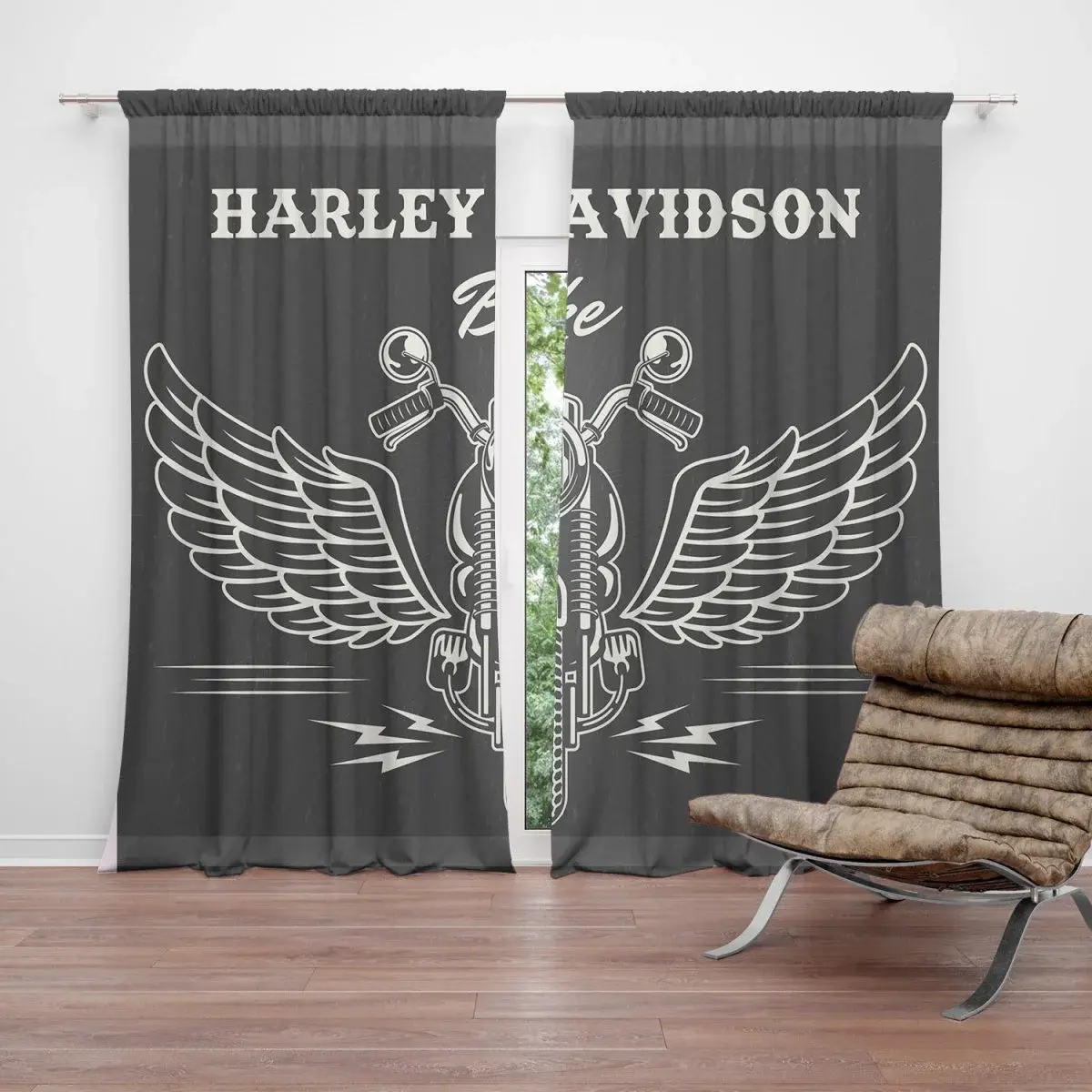 Závěs Harley-Davidson S křídly: 2ks 140x250cm