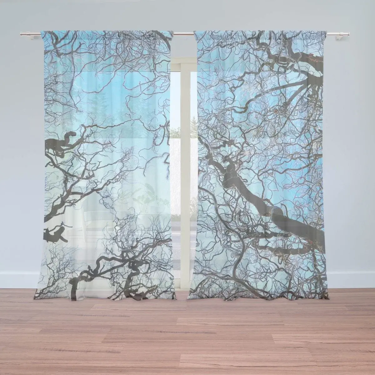 Záclony Holé větve: 2ks 150x250cm
