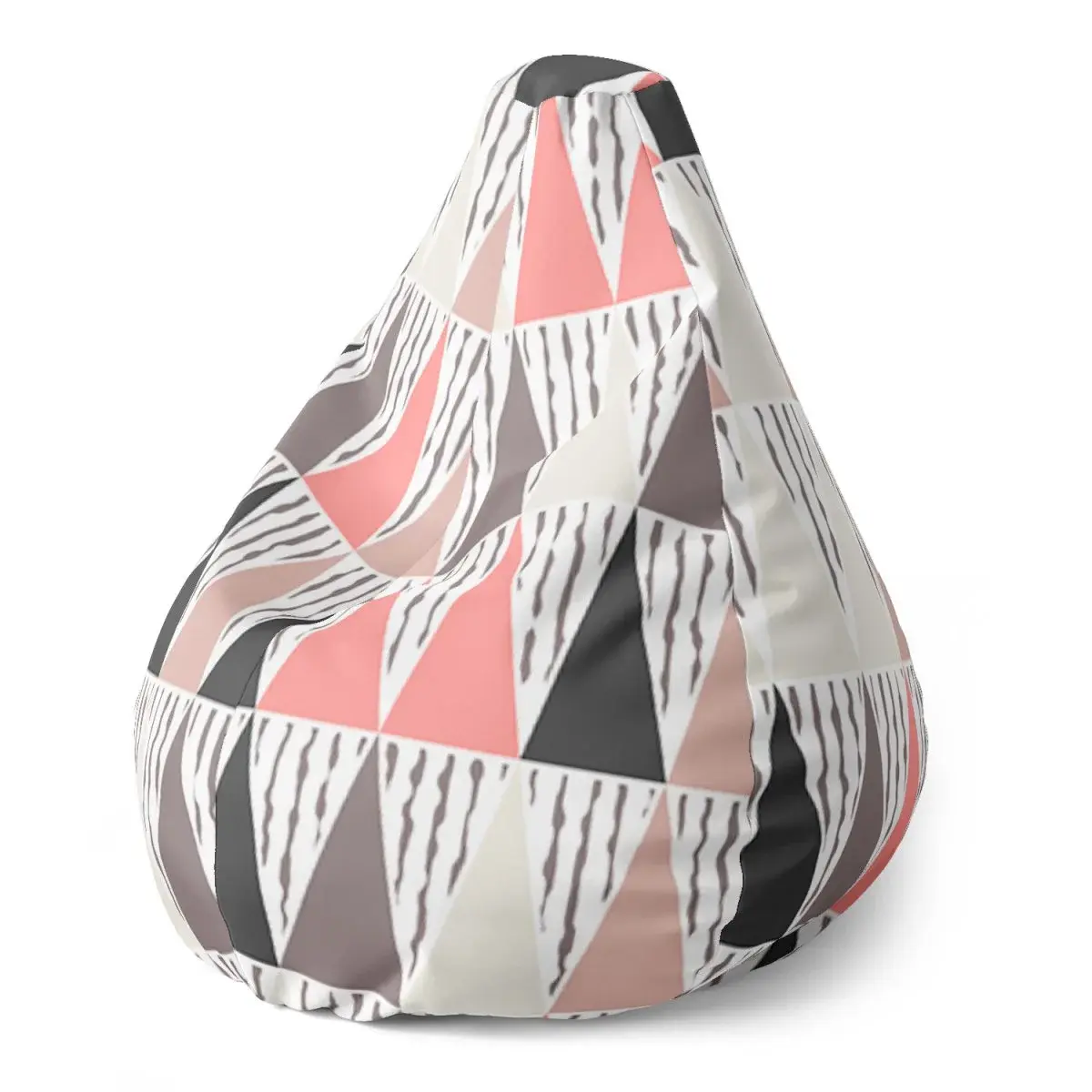 Sedací vak Pear Tříbarevné jehlany - 70 x 95 x 15 cm