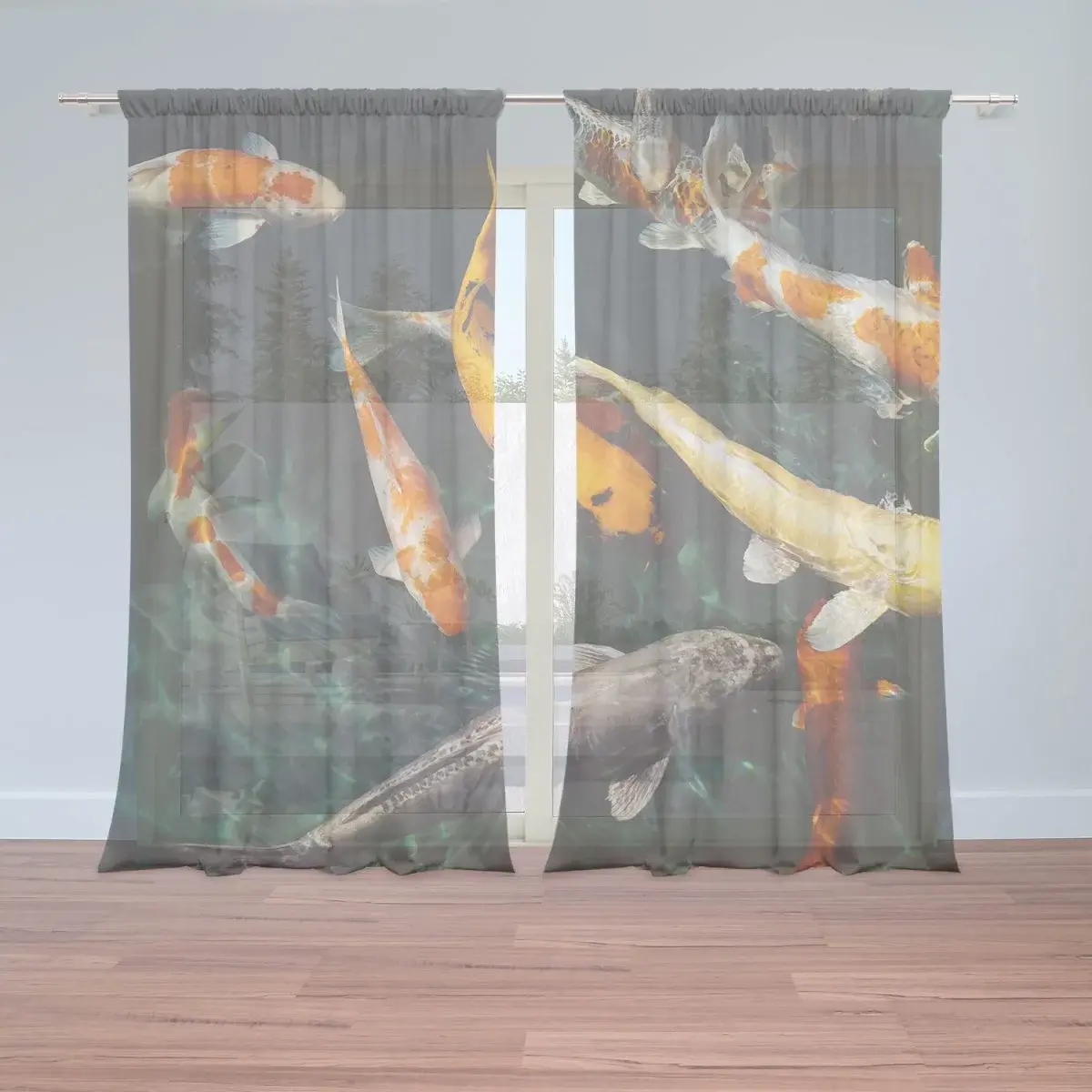 Záclony Ryby: 2ks 150x250cm