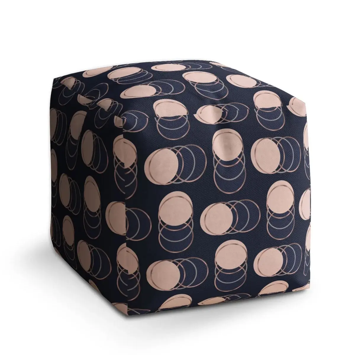 Taburet Cube Kruhy a puntíky - 50x50x50 cm