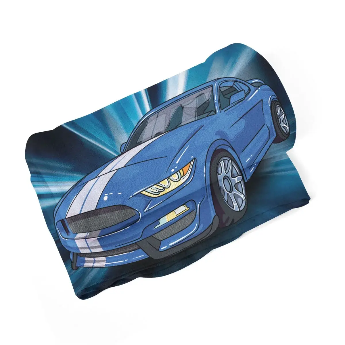 Deka Mustang Modré pozadí - 150x120 cm