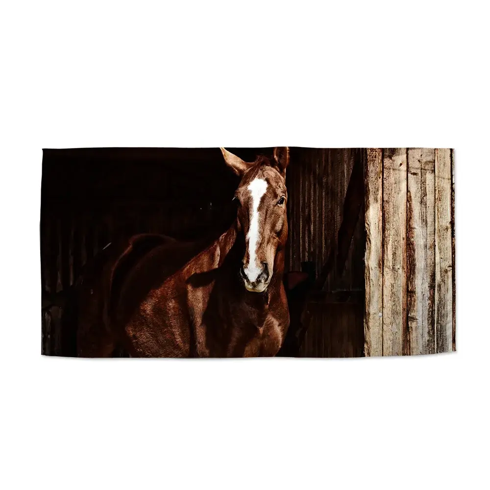 Ručník Kůň ve stáji - 70x140 cm