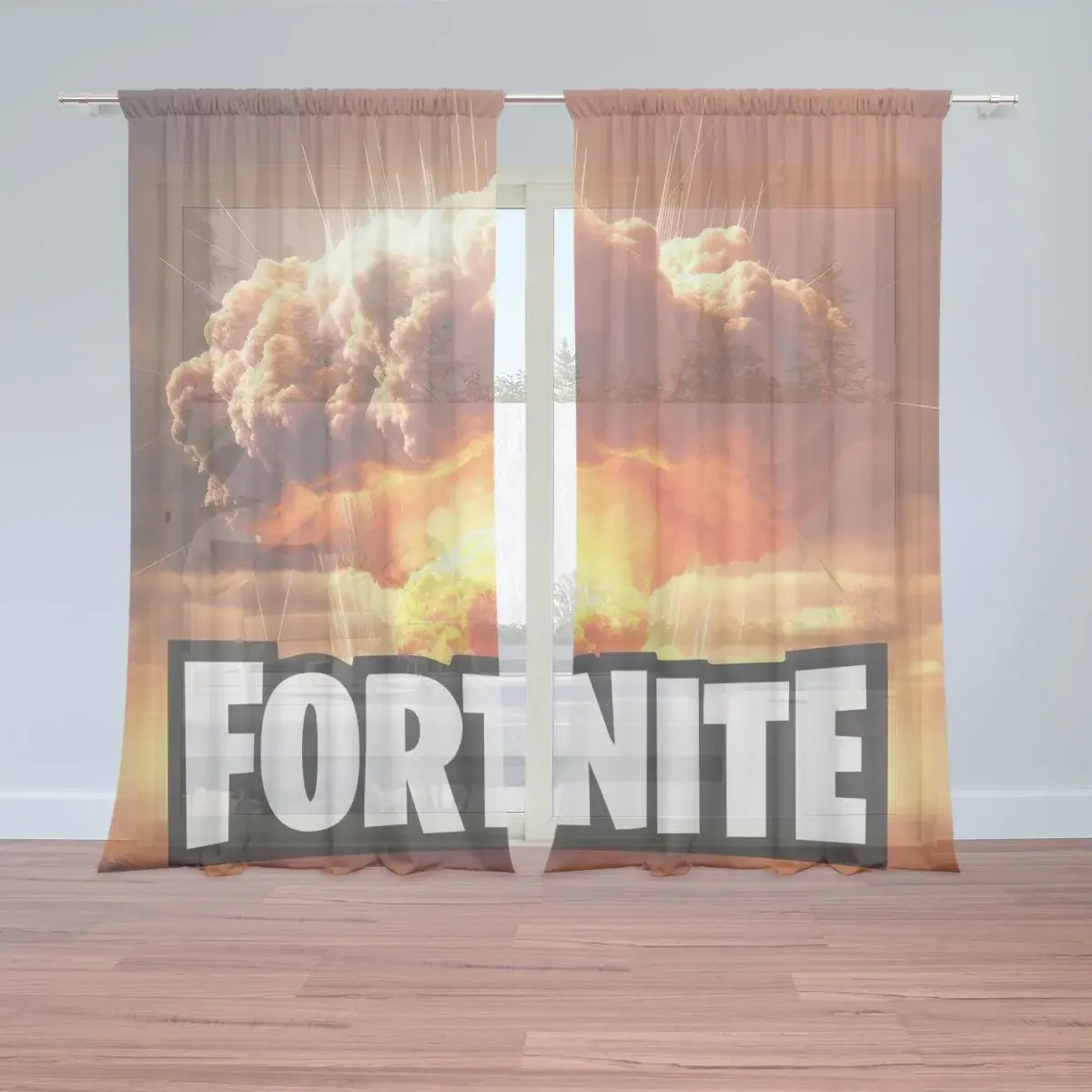 Záclony FORTNITE Exploze: 2ks 150x250cm