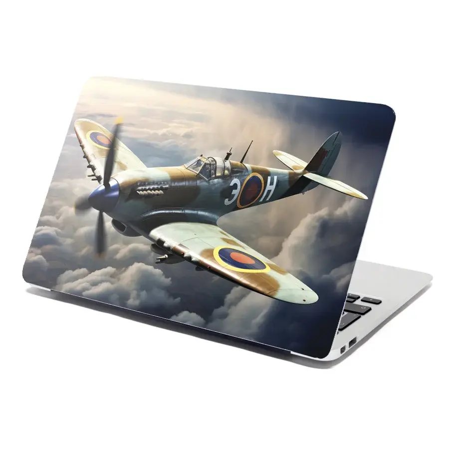 Samolepka na notebook Stíhačka Spitfire - 29x20 cm