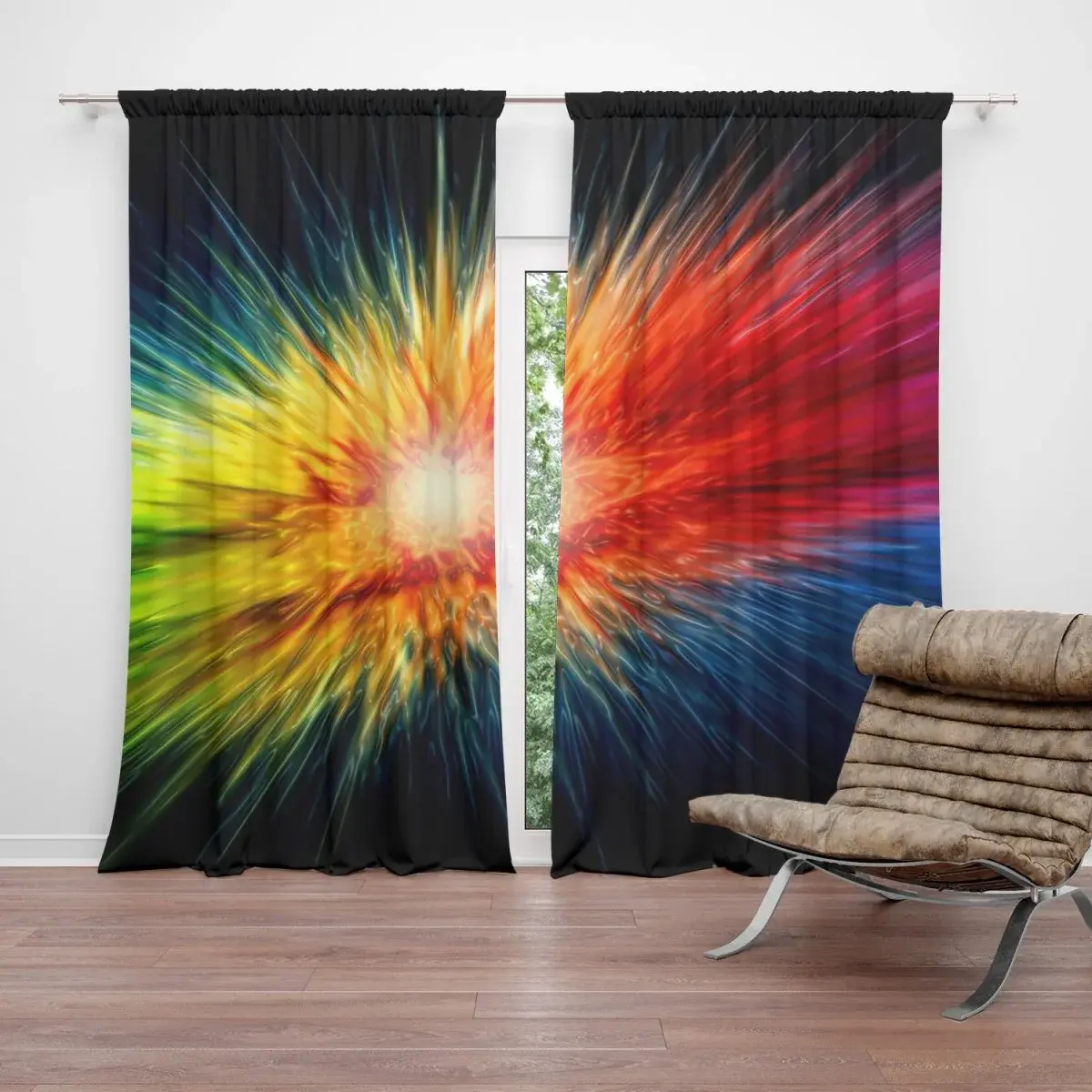 Závěs Barevná exploze: 2ks 140x250cm