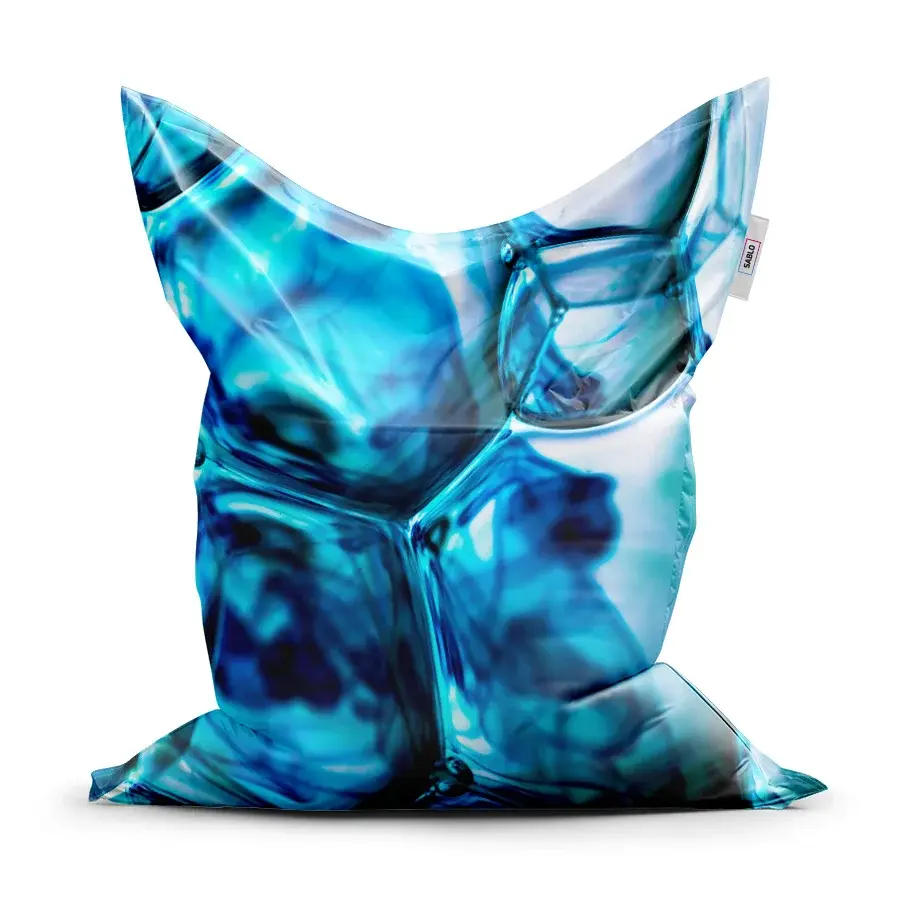 Sedací vak Classic Modré bubliny - 150x100 cm