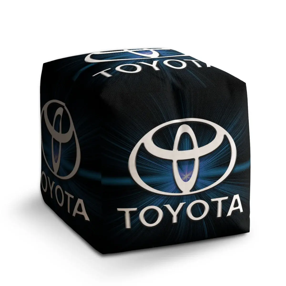 Taburet Cube Toyota Blue Glow - 40x40x40 cm